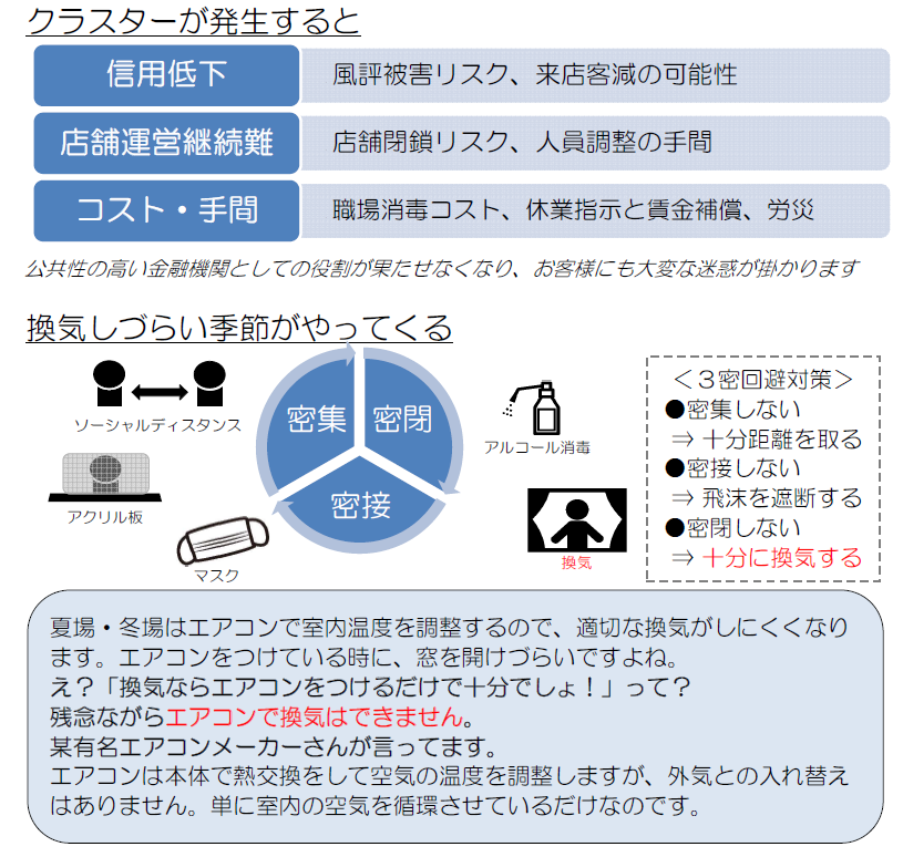 クラスターが発生すると