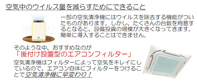 空気中のウイルス量を減らすためにできること