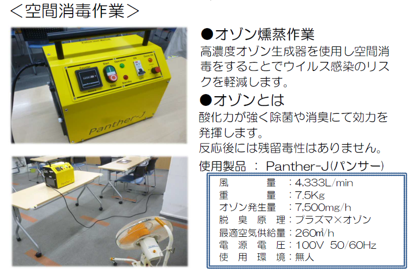 空間消毒作業